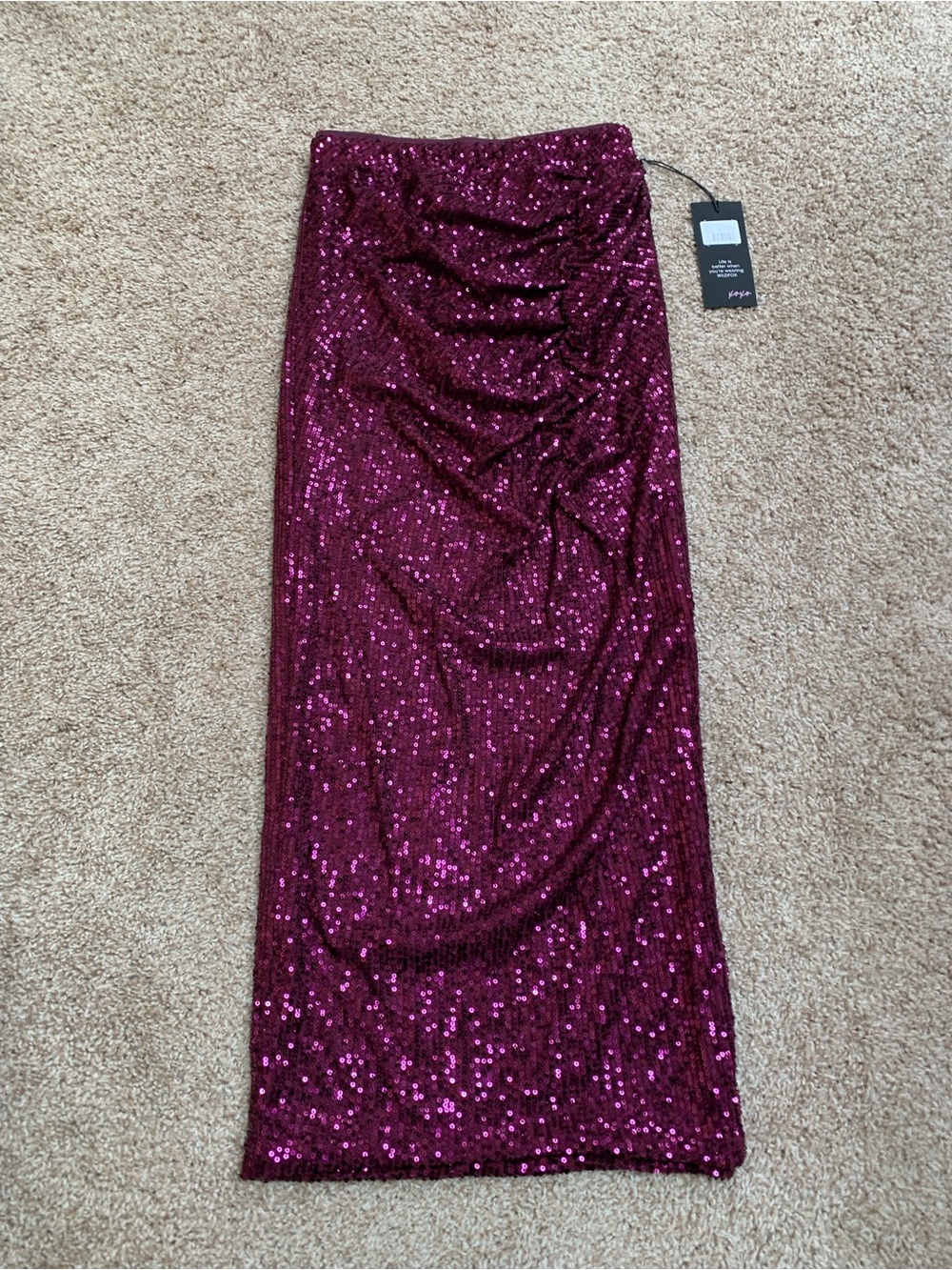 Wildfox Armidale Dark Purple Sequin Skirt - XS